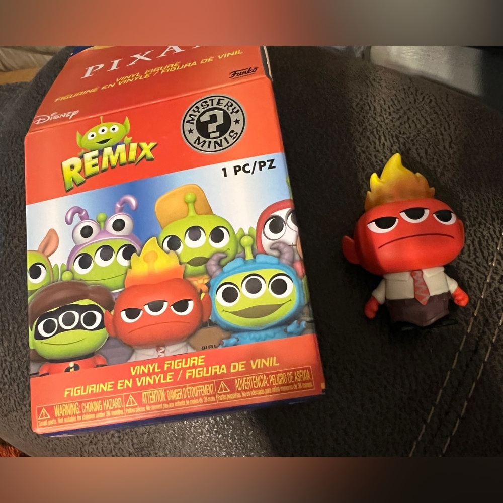 Disney Pixar Remix Vinyl Figure - Toy Story Alien / Inside Out Anger